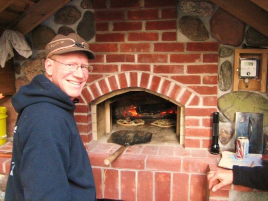 Mark and his brick pizza oven